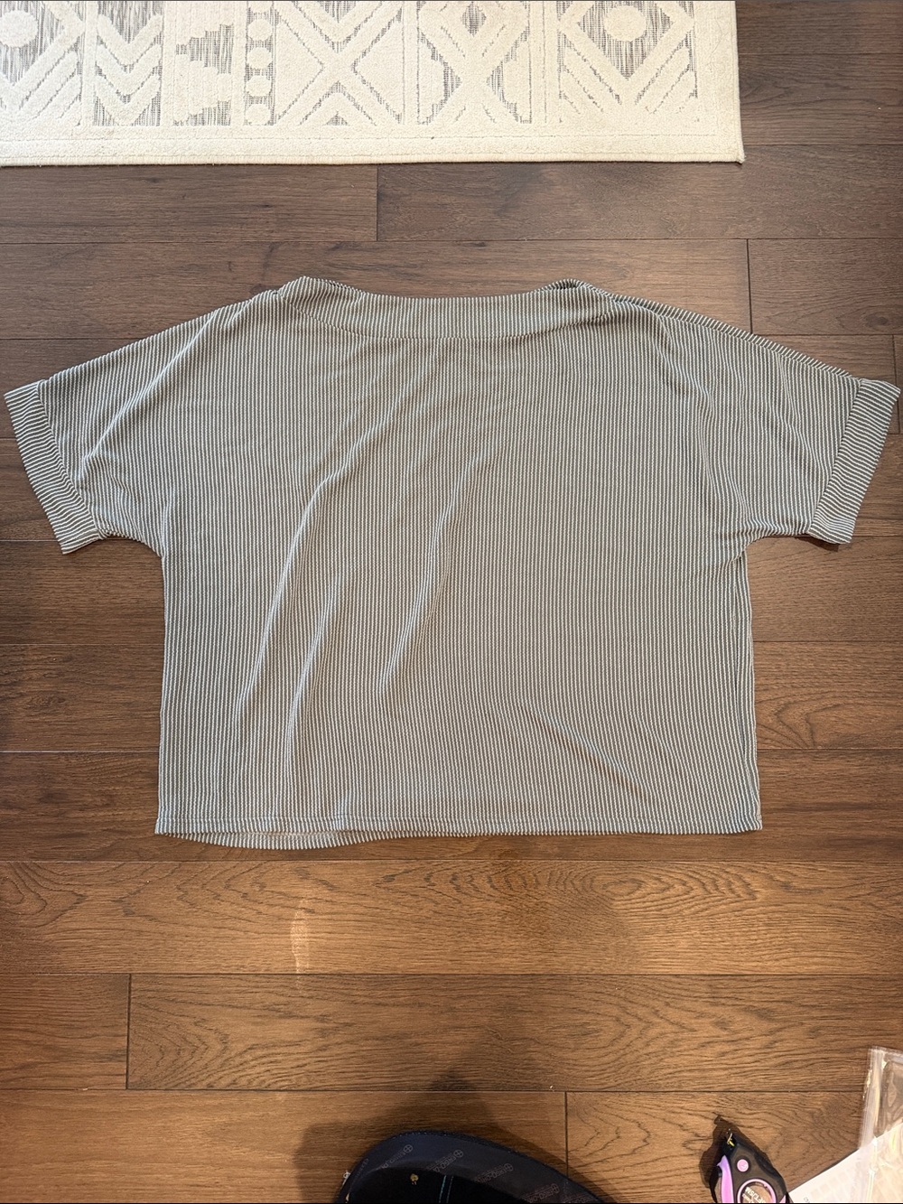 SHEIN Cropped Boxy Ribbed T-Shirt Size XXL - C58-028